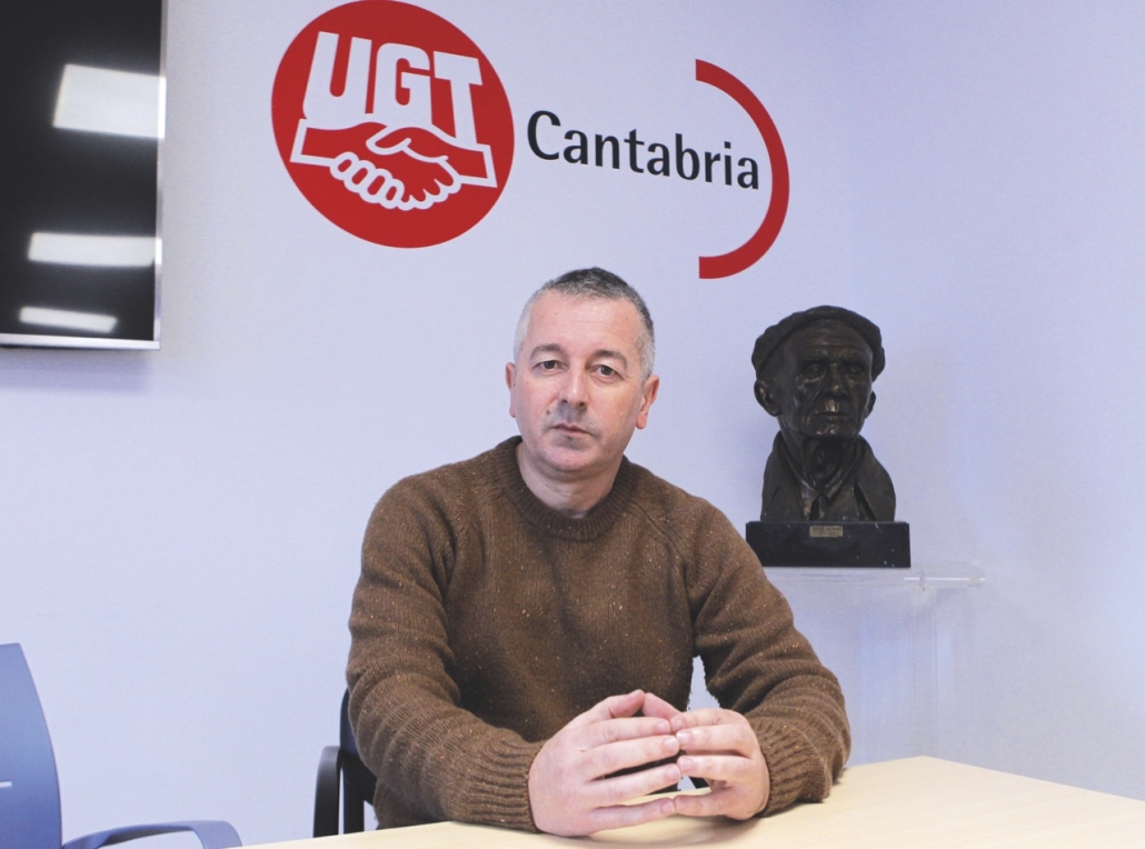Fotografía de Valentín Fernández, secretario de Acción Sindical de UGT de Cantabria